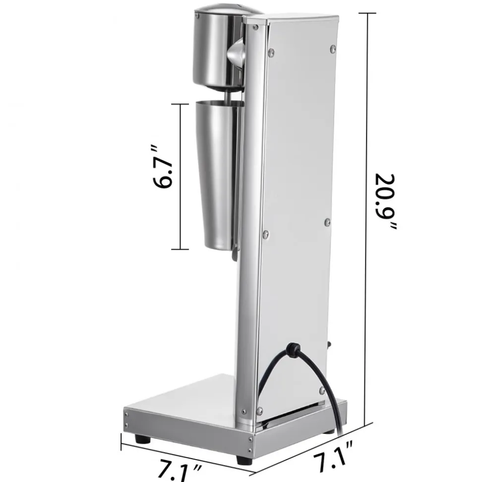 VEVOR Milkshake Maker Kit, Stainless Steel Electric Milkshake Maker, 180W Milkshake Machine, Single Head Classic Milkshake Maker with 800ml Cup, Silver Milkshake Maker Machine, 2 Speed Adjustable