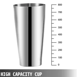 VEVOR Milkshake Maker Kit, Stainless Steel Electric Milkshake Maker, 180W Milkshake Machine, Single Head Classic Milkshake Maker with 800ml Cup, Silver Milkshake Maker Machine, 2 Speed Adjustable