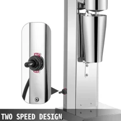 VEVOR Milkshake Maker Kit, Stainless Steel Electric Milkshake Maker, 180W Milkshake Machine, Single Head Classic Milkshake Maker with 800ml Cup, Silver Milkshake Maker Machine, 2 Speed Adjustable