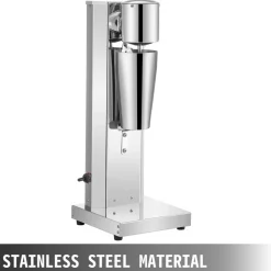 VEVOR Milkshake Maker Kit, Stainless Steel Electric Milkshake Maker, 180W Milkshake Machine, Single Head Classic Milkshake Maker with 800ml Cup, Silver Milkshake Maker Machine, 2 Speed Adjustable