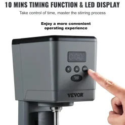 VEVOR Milkshake Maker, 375W Electric Milkshake Machine, Single Head Drink Mixer Blender Machine, LED Intelligent Microswitch, 3-Speed Milkshake Mixer with 820 ml Stainless Steel Cup