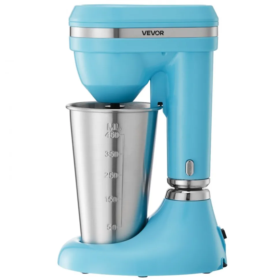 VEVOR Milkshake Maker, 100W Milk Shake Maker Mixer, Single Head Drink Mixer Blender Machine, Dual-Speed Adjustment Milkshake Blender with Stainless Steel Cup, for Home, Kitchen, Bar & Beverage Shop