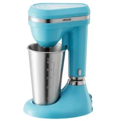 VEVOR Milkshake Maker, 100W Milk Shake Maker Mixer, Single Head Drink Mixer Blender Machine, Dual-Speed Adjustment Milkshake Blender with Stainless Steel Cup, for Home, Kitchen, Bar & Beverage Shop