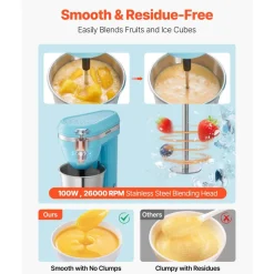 VEVOR Milkshake Maker, 100W Milk Shake Maker Mixer, Single Head Drink Mixer Blender Machine, Dual-Speed Adjustment Milkshake Blender with Stainless Steel Cup, for Home, Kitchen, Bar & Beverage Shop