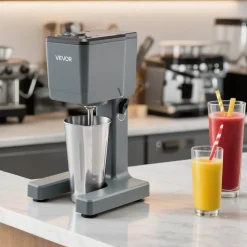 VEVOR Milkshake Maker, 150W Milk Shake Maker Mixer, Single Head Drink Mixer Blender Machine, Dual-Speed Adjustment Milkshake Blender with Stainless Steel Cup, for Home, Kitchen, Bar & Beverage Shop