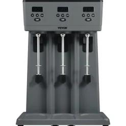 VEVOR Milkshake Maker, 375W x 3 Electric Milkshake Machine, Commercial Triple Heads Drink Mixer Blender, LED Intelligent Microswitch, 3-Speed Milkshake Mixer with 3 x 820 ml Stainless Steel Cups