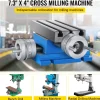 VEVOR Milling Working Table - 7.3 X 4 Inch Worktable - Compound Slide Table Milling Working Cross Table Machine for All Drill Stands Bench Drilling Milling Machine (7.3" X 4")