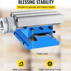 VEVOR Milling Working Table - 7.3 X 4 Inch Worktable - Compound Slide Table Milling Working Cross Table Machine for All Drill Stands Bench Drilling Milling Machine (7.3