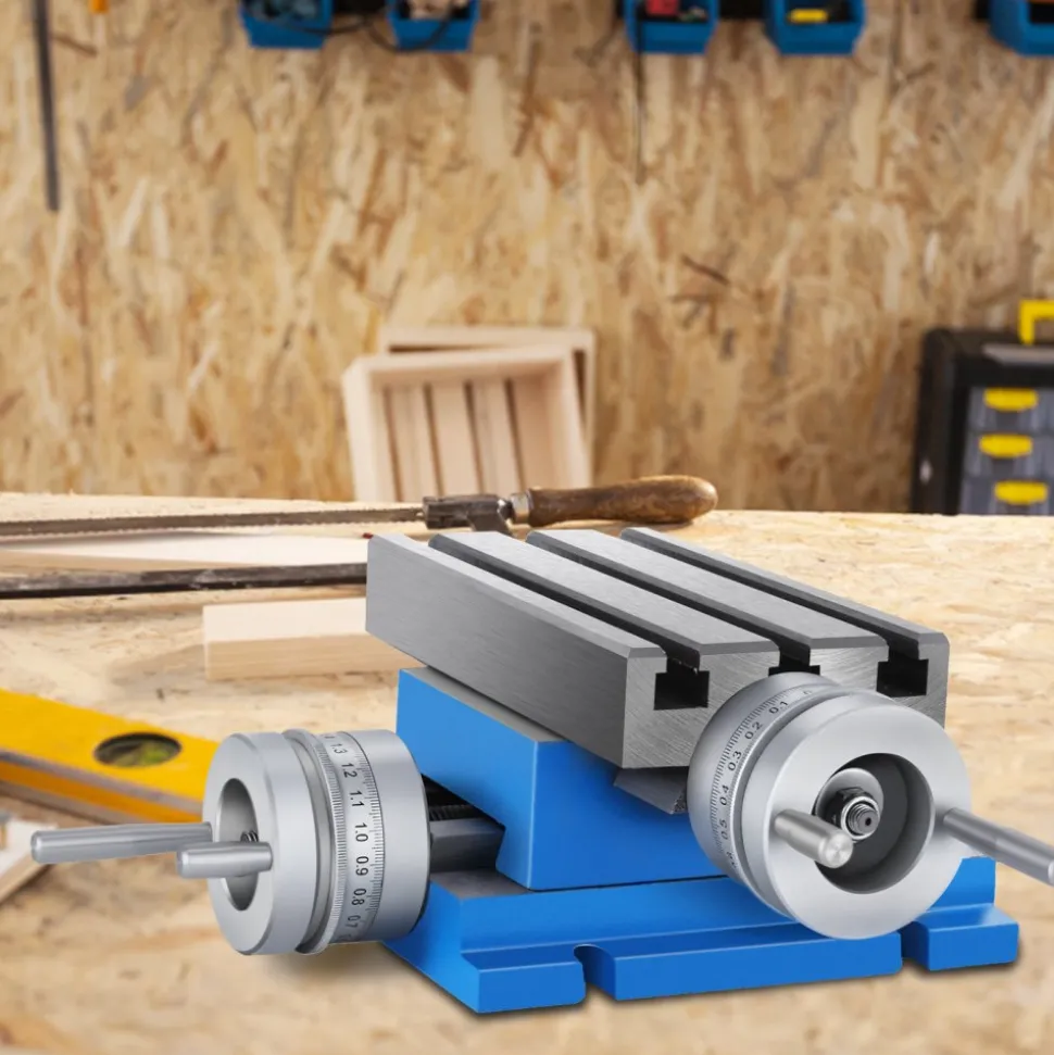 VEVOR Milling Working Table - 7.3 X 4 Inch Worktable - Compound Slide Table Milling Working Cross Table Machine for All Drill Stands Bench Drilling Milling Machine (7.3" X 4")