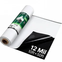 VEVOR 12 Mil Plastic Sheeting 10' x 50' Heavy Duty Thick Polyethylene Roll, Plastic Drop Cloth Painters Tarp, Polyethylene Covering for Crawl Space Vapor Barrier, Weed Control, Garden, Black & White