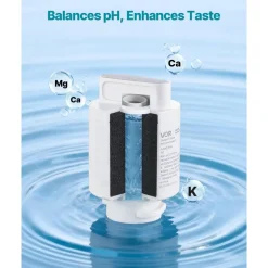 VEVOR Mineralization Filter Replacement – Remineralization Alkaline Water Filter for Reverse Osmosis System, Balances pH & Restores Minerals, Compatible with X811B Ice Maker Water Dispenser