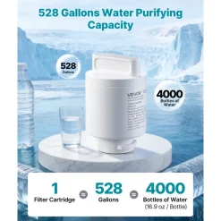 VEVOR Mineralization Filter Replacement – Remineralization Alkaline Water Filter for Reverse Osmosis System, Balances pH & Restores Minerals, Compatible with X811B Ice Maker Water Dispenser