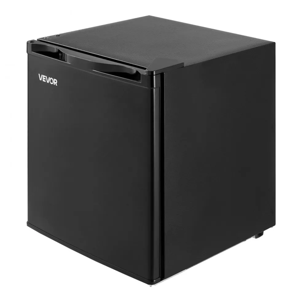 VEVOR Mini Fridge, 1.6 Cu.Ft, Single Door Compact Refrigerator, Adjustable Temperature, Metal Shelf, Energy Efficient Small Refrigerator, Reversible Door, Low Noise, for Bedroom Dorm Office, Black