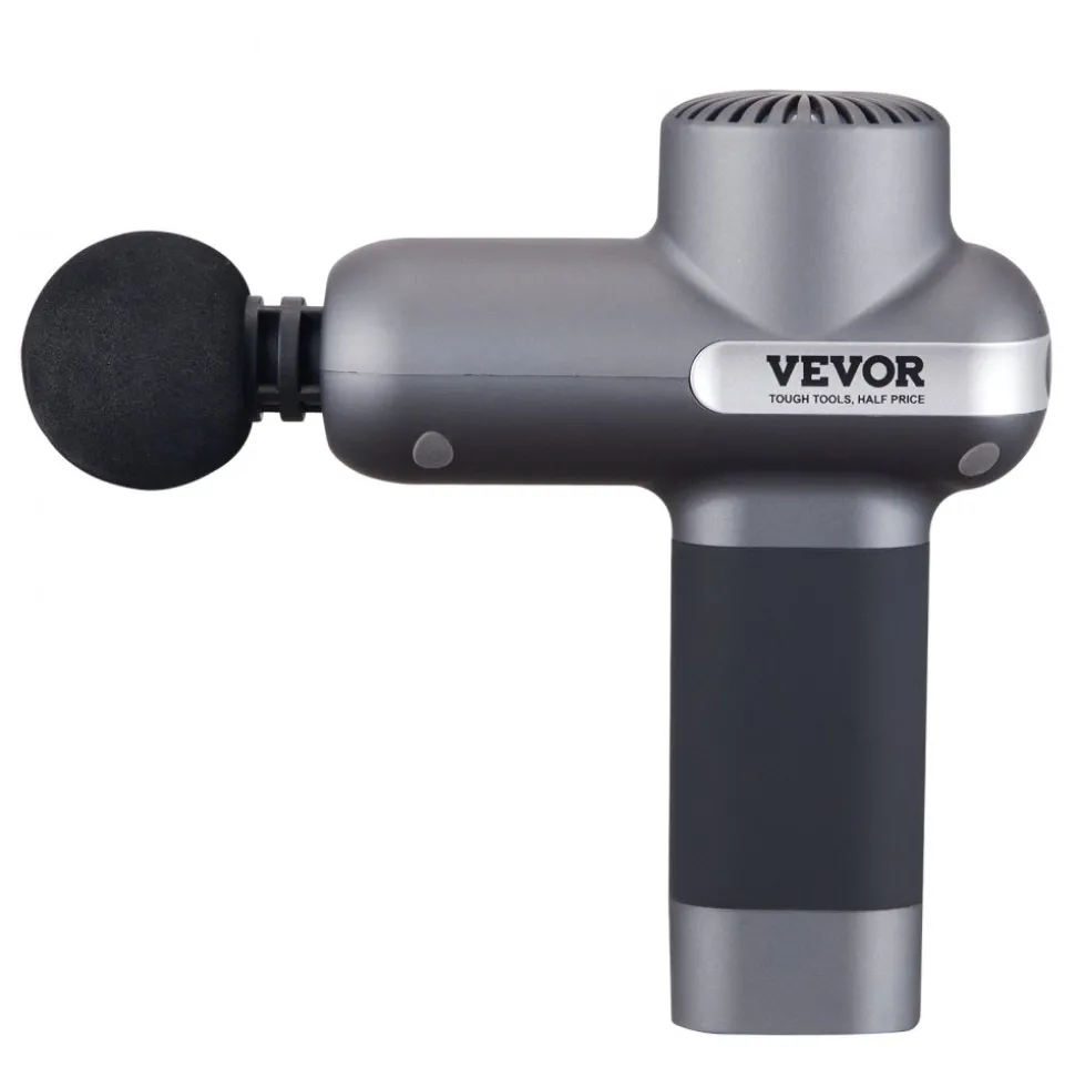 VEVOR Mini Massage Gun, Percussion Muscle Massage Gun for Athletes - with 5 Speed Levels & 6 Massage Heads, 7.4V 2500mAh Batteries, Handheld Small Massage Gun for Pain Relief, Muscle Relaxation
