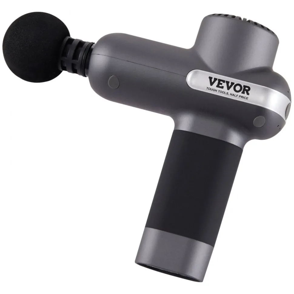 VEVOR Mini Massage Gun, Percussion Muscle Massage Gun for Athletes - with 5 Speed Levels & 6 Massage Heads, 7.4V 2500mAh Batteries, Handheld Small Massage Gun for Pain Relief, Muscle Relaxation