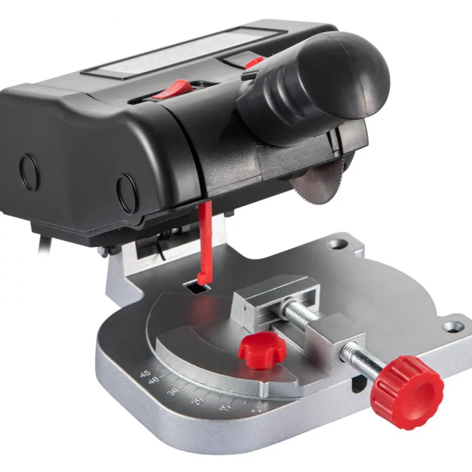 VEVOR Mini Miter Cut-off Chop Saw, Two 2-5/16" Blade of Steel and Resin with 1/2inch Cutting Depth, 0-45° Benchtop Miter Saw for Copper, Aluminum, Wood, Zinc in Hobby Craft