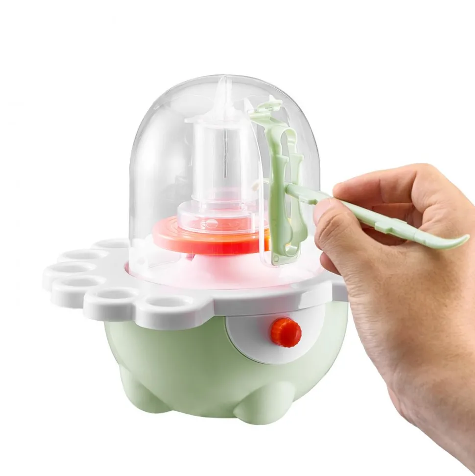 VEVOR Mini Pottery Wheel, 2 in and 3 in Turntables, Adjustable Speed, Electric Clay Wheel for Kids and Beginners, Complete Pottery Set with Clay Sculpting Tools, Gift for Boys and Girls, Green