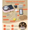 VEVOR Mini Pottery Wheel, 6 inch Turntable, Forward and Reverse Rotation, Adjustable Speed, Electric Clay Wheel for Kids and Adults, with Clay Shaping Tools, for Home DIY, Pottery Classes, Pink
