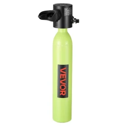VEVOR Mini Scuba Tank, 1L Portable Diving Tank for Underwater Breathing, Reusable Lung Diving Cylinder up to 20 Minutes Dive Time, Emergency Rescue Pony Bottle with Adapter & Goggles for Snorkeling