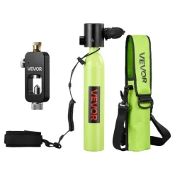 VEVOR Mini Scuba Tank, 1L Portable Diving Tank for Underwater Breathing, Reusable Lung Diving Cylinder up to 20 Minutes Dive Time, Emergency Rescue Pony Bottle with Adapter & Goggles for Snorkeling