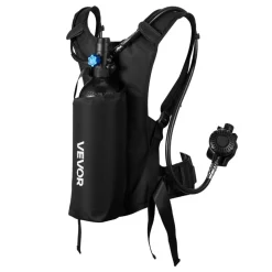 VEVOR Mini Scuba Tank, 1.9L Portable Small Diving Tank for Underwater Breathing, Reusable Lung Diving Cylinder up to 35 Minutes Dive Time, Emergency Rescue Pony Bottle with Backpack for Snorkeling