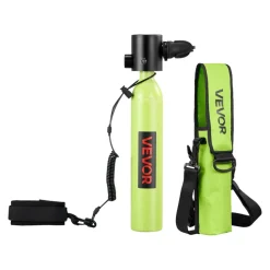 VEVOR Mini Scuba Tank, 0.5L Portable Diving Tank for Underwater Breathing, Reusable Lung Diving Cylinder up to 10 Minutes Dive Time, Emergency Rescue Pony Bottle with Bag and Lanyard for Snorkeling