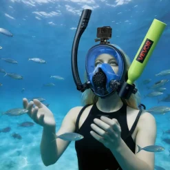 VEVOR Mini Scuba Tank, 0.5L Portable Diving Tank for Underwater Breathing, Reusable Lung Diving Cylinder up to 10 Minutes Dive Time, Emergency Rescue Pony Bottle with Pump, Bag, Lanyard for Snorkeling