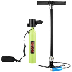 VEVOR Mini Scuba Tank, 0.5L Portable Diving Tank for Underwater Breathing, Reusable Lung Diving Cylinder up to 10 Minutes Dive Time, Emergency Rescue Pony Bottle with Pump, Bag, Lanyard for Snorkeling