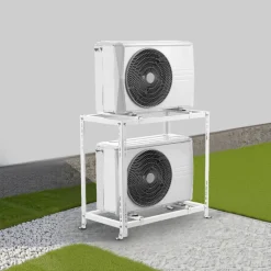 VEVOR Mini Split Ground Stand, Anti-Vibration Mini Split Stand for 9000-18000 BTU Ductless Air Conditioner Heat Pump, Heavy Duty AC Base Bracket Floor Mount w/ 551LBS Max. Load,Dual Levels