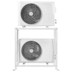 VEVOR Mini Split Ground Stand, Anti-Vibration Mini Split Stand for 9000-18000 BTU Ductless Air Conditioner Heat Pump, Heavy Duty AC Base Bracket Floor Mount w/ 551LBS Max. Load,Dual Levels