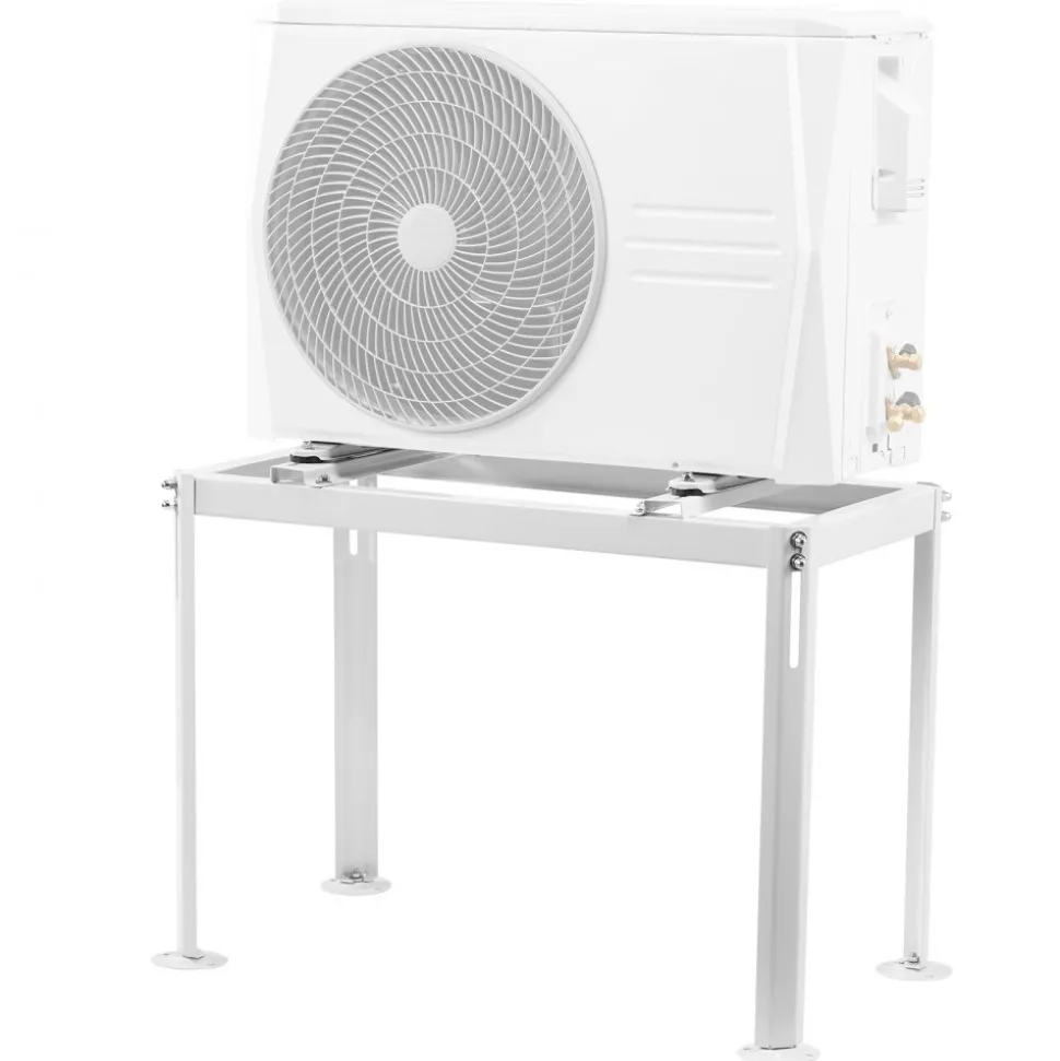 VEVOR Mini Split Ground Stand, Adjustable Anti-Vibration Mini Split Stand for 9000-18000 BTU Ductless Air Conditioner Heat Pump, Heavy Duty AC Base Bracket Floor Mount w/ 441LBS Max. Load Capacity