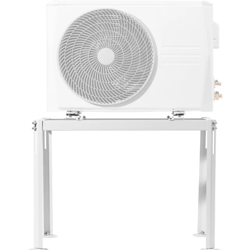 VEVOR Mini Split Ground Stand, Adjustable Anti-Vibration Mini Split Stand for 9000-18000 BTU Ductless Air Conditioner Heat Pump, Heavy Duty AC Base Bracket Floor Mount w/ 441LBS Max. Load Capacity
