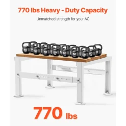 VEVOR Mini Split Ground Stand, Adjustable Anti-Vibration Mini Split Stand for 9000-60000 BTU Ductless Air Conditioner Heat Pump, Heavy Duty AC Base Bracket Floor Mount w/ 770LBS Max. Load Capacity