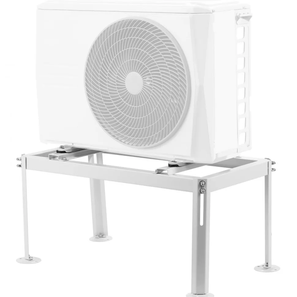 VEVOR Mini Split Ground Stand, Adjustable Anti-Vibration Mini Split Stand for 9000-36000 BTU Ductless Air Conditioner Heat Pump, Heavy Duty AC Base Bracket Floor Mount w/ 661LBS Max. Load Capacity