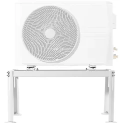 VEVOR Mini Split Ground Stand, Adjustable Anti-Vibration Mini Split Stand for 9000-36000 BTU Ductless Air Conditioner Heat Pump, Heavy Duty AC Base Bracket Floor Mount w/ 661LBS Max. Load Capacity