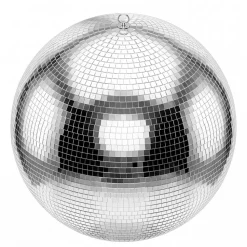 VEVOR Mirror Disco Ball 12 Inch Silver Reflective Ball with Hanging Ring, for Party Home Decoration Stage Props DJ Dance Club, 2 Mirror Tile Sizes, Reflects Light, Large Wedding Music Birthday Decor