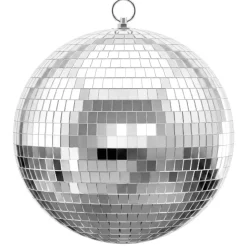 VEVOR Mirror Disco Ball 3.2" 4" 6" 8" 12" 17-Pack Balls with Hanging Ring, for Party Home Decoration Stage Props DJ Dance Club, 2 Mirror Tile Sizes, Reflects Light, Wedding Birthday Decor, Silver