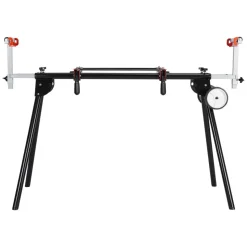 VEVOR Miter Saw Stand, 550lbs Load Capacity Steel Collapsible Stand for Miter Saw with One-piece Mounting Brackets Clamps, Adjustable Height and Length, Portable Compact and Folding Miter Saw Stand