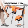 VEVOR Miter Saw Stand with Tabletop and Wheels, 330lbs Load Capacity Steel Collapsible Rolling Stand for Miter Saw, Adjustable Height and Length, Portable Compact and Folding Miter Saw Stand