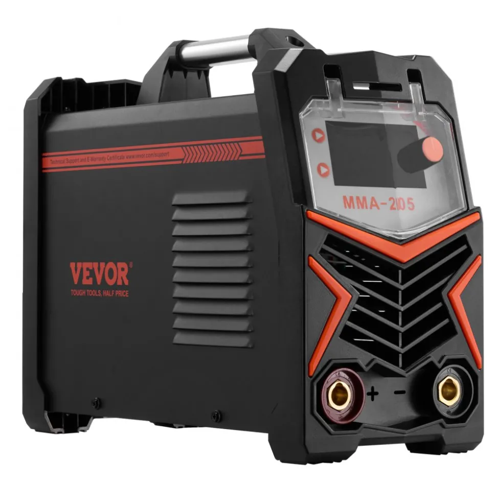 VEVOR MMA Welder, 205A 2-in-1 MMA Lift TIG Stick Welding Machine, 110/220V Dual Voltage IGBT Inverter Welder Machine with Digital Display, Hot Start Arc Force Anti-Stick (Lift Torch Not Included)