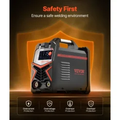 VEVOR MMA Welder, 140A 4-in-1 Welding Machine - MMA (Stick)/DC Pulse MMA/DC Pulse TIG/Lift TIG, 110 & 220V Dual Voltage Electric Welder with LED Display, Synergic Control, IGBT Inverter Hot Start