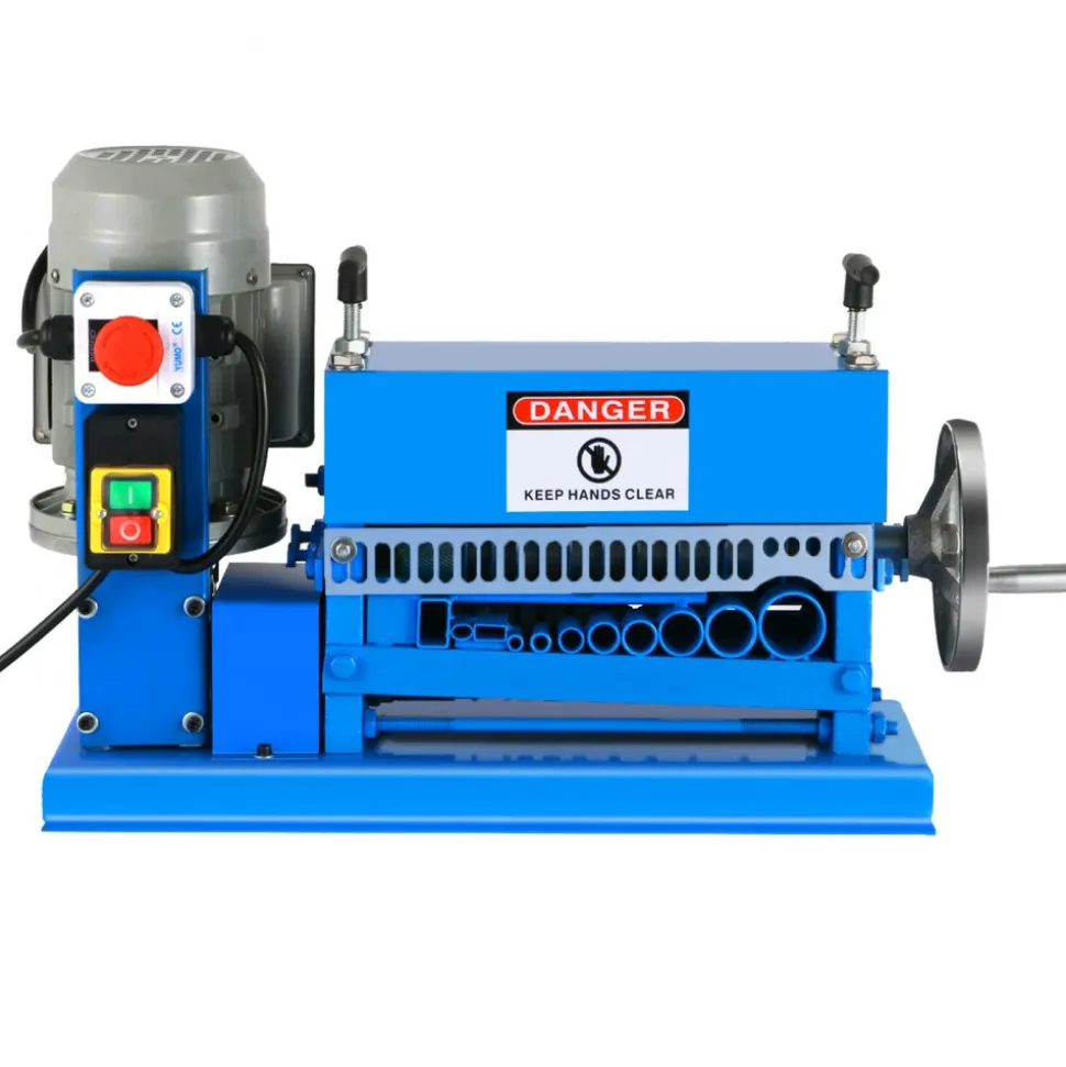 VEVOR 1.5-40MM Electric Cable Stripping Machine 370W, Efficiently Strips Various Metal Wires, Includes 10 Blades, Speeds Up to 15M/Min