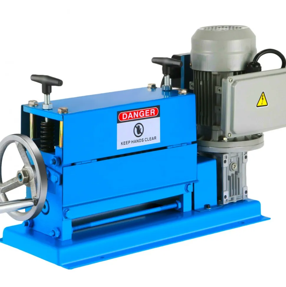 VEVOR 1.5-40MM Electric Cable Stripping Machine 370W, Efficiently Strips Various Metal Wires, Includes 10 Blades, Speeds Up to 15M/Min