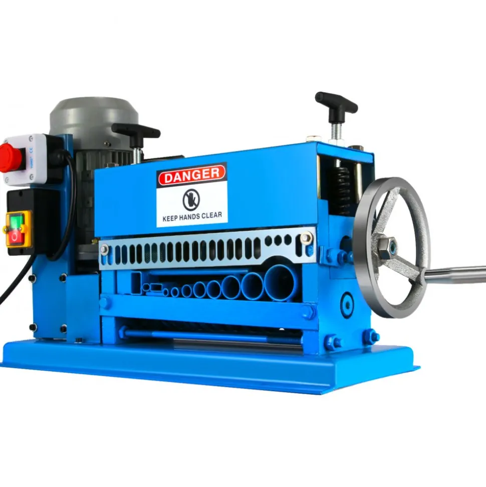 VEVOR 1.5-40MM Electric Cable Stripping Machine 370W, Efficiently Strips Various Metal Wires, Includes 10 Blades, Speeds Up to 15M/Min