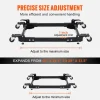 VEVOR Mobile Base, 1500 lbs Capacity, Adjustable from 20" x 24.5" to 28" x 33.5", Heavy Duty Universal Mobile Base Stand with 4 Swivel Wheels, for Woodworking Equipment, Bandsaw, Power Tool, Machine