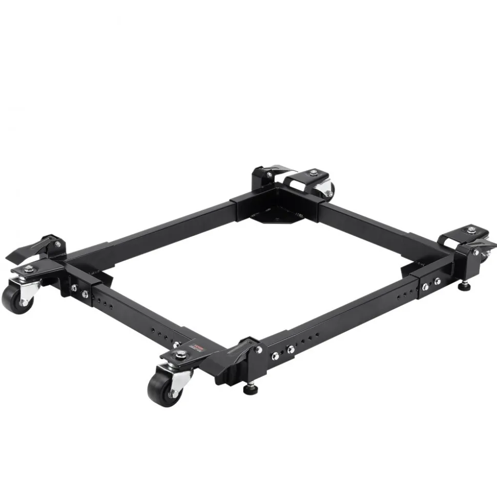 VEVOR Mobile Base, 1500 lbs Capacity, Adjustable from 20" x 24.5" to 28" x 33.5", Heavy Duty Universal Mobile Base Stand with 4 Swivel Wheels, for Woodworking Equipment, Bandsaw, Power Tool, Machine
