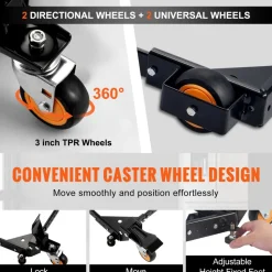 VEVOR Mobile Base, 650 lbs Weight Capacity, Adjustable from 12