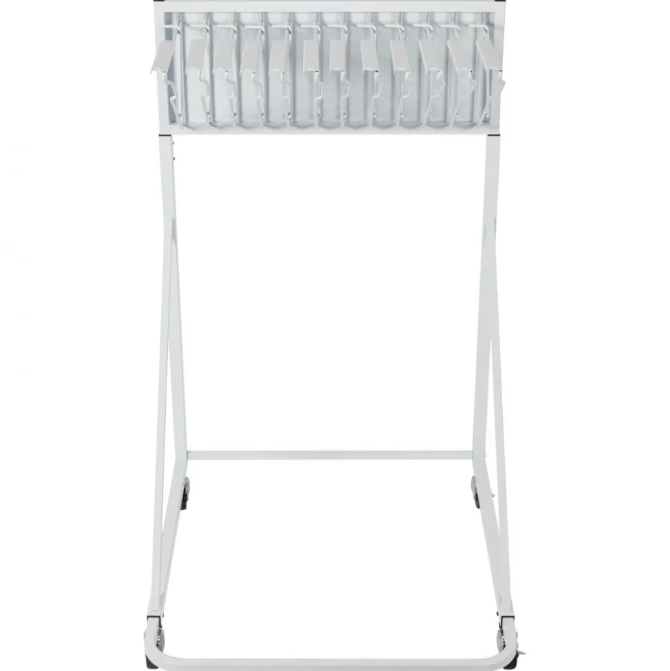VEVOR Mobile Blueprint Storage Rack, Plan Holder with 12 Pivot Brackets, Mobile Blueprint Holder Adjustable Height & Length, Poster Display Rack for Office and Home (Rack Only Without Clamps)