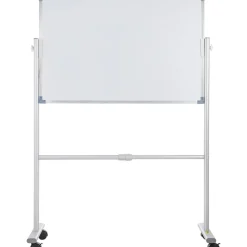 VEVOR Mobile Magnetic Whiteboard, 36 x 24 Inch, Double Sided, 360 Degree Reversible Rolling Dry Erase Board, Height Adjustable with Aluminum Frame and Lockable Swivel Wheels, for Office School Home