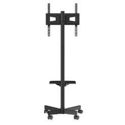 VEVOR Mobile TV Stand, Mobile TV Cart for 23 to 60 inch TVs, Height Adjustable Portable TV Stand with Wheels, with A Tray for Audio-Visual Devices, Rolling TV Stand with Mount for Bedroom, Living Room